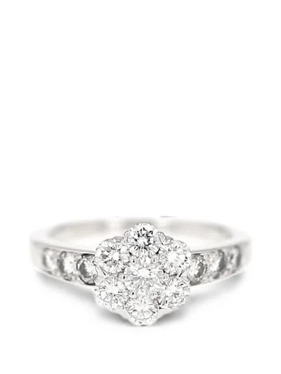 Pre-owned Van Cleef & Arpels 2020s Fleurette Diamond Ring In Silver