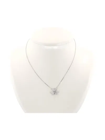 Pre-owned Van Cleef & Arpels 2020s White Gold Diamond Necklace In Silver