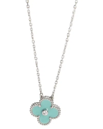 Van Cleef & Arpels 2022 Limited Edition 0.05 Ct. Tw. Diamond Pendant  (authentic Pre-loved) In Blue