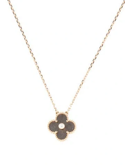 Pre-owned Van Cleef & Arpels 2023 Holiday Limited Edition Vintage Alhambra Pendant Necklace, 16.25" In Multi