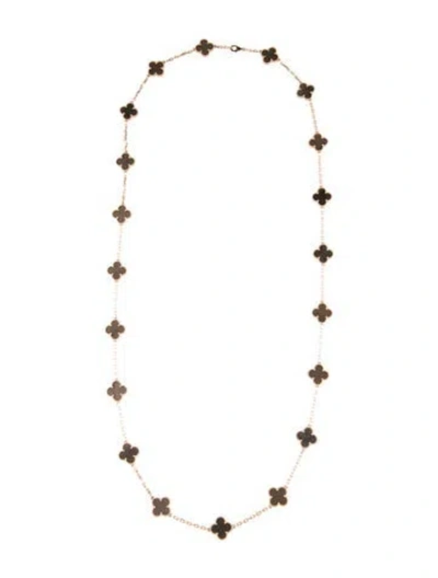 Pre-owned Van Cleef & Arpels 2023 Limited Edition Vintage Alhambra Long Necklace, 20 Motifs, 34" In Multi