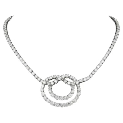 Pre-owned Van Cleef & Arpels 25 Carat Diamond Pretzel Link Necklace In Multiple