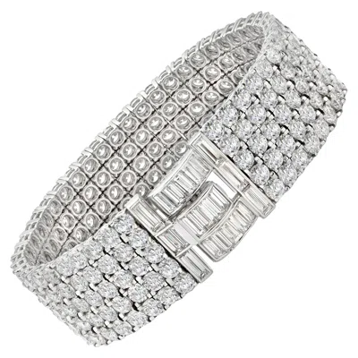 Pre-owned Van Cleef & Arpels 40ct Diamond Ribbon Bracelet In Multiple