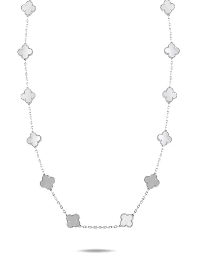 Pre-owned Van Cleef & Arpels Alhambra 20-motif Necklace In Silver