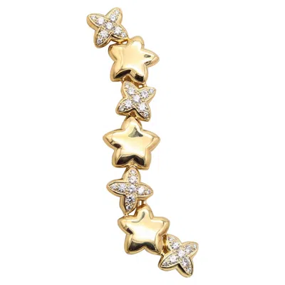 Pre-owned Van Cleef & Arpels Alhambra Brooch In 18kt Gold With 2.16 Cwt Vvs Diamonds In Multi
