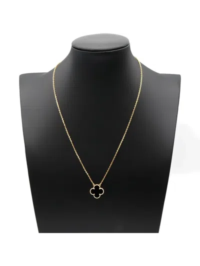 Pre-owned Van Cleef & Arpels Alhambra Clove-pendant Necklace In Gold