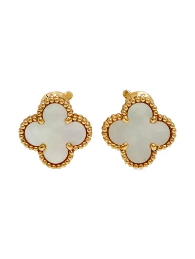 Pre-owned Van Cleef & Arpels Alhambra Earrings In Gold