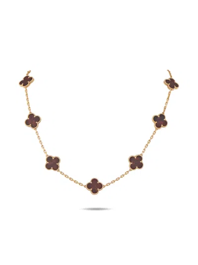 Pre-owned Van Cleef & Arpels Alhambra Necklace In Gold