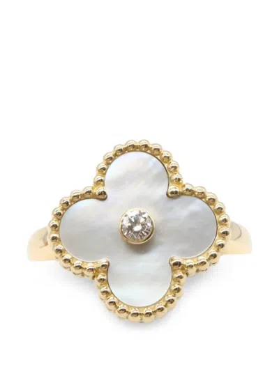 Pre-owned Van Cleef & Arpels Alhambra Ring In Gold