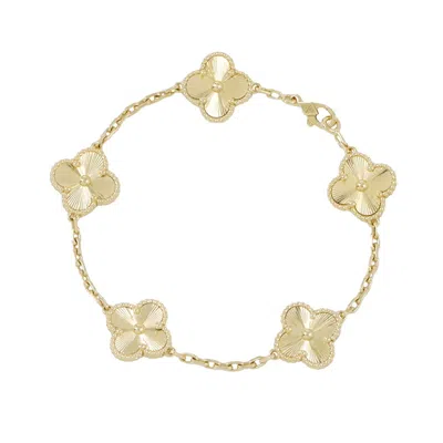 Pre-owned Van Cleef & Arpels Alhambra Yellow Gold Charm Bracelet () In Multi