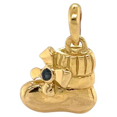Pre-owned Van Cleef & Arpels Baby Booty Sapphire 18k Yellow Gold Charm Pendant