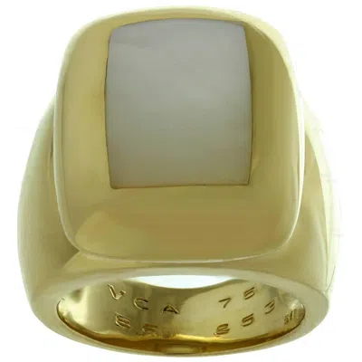 Pre-owned Van Cleef & Arpels Babylon Mother Of Pearl Gold Ring In Multi