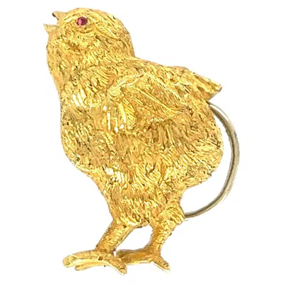 Pre-owned Van Cleef & Arpels Bird Lapel Pin In Multi