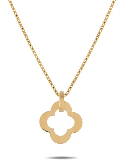 Pre-owned Van Cleef & Arpels Byzantine Alhambra 18k Yellow Gold Pendant Necklace