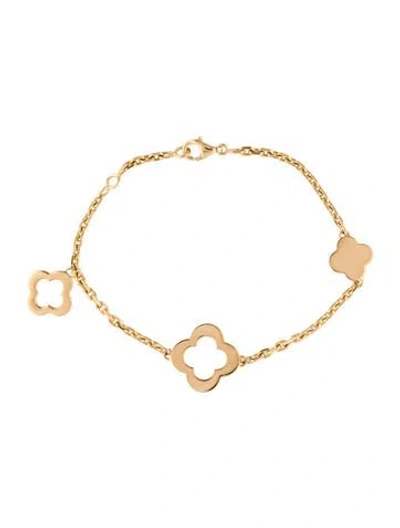 Pre-owned Van Cleef & Arpels Byzantine Alhambra Bracelet, 3 Motifs, 6.75" In Multi