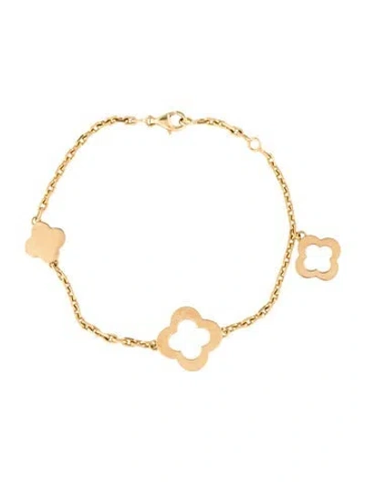 Pre-owned Van Cleef & Arpels Byzantine Alhambra Bracelet, 3 Motifs, 7.25" In Multi