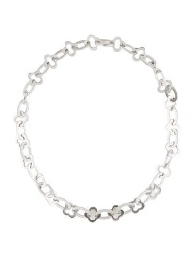 Pre-owned Van Cleef & Arpels Byzantine Alhambra Chain Link Necklace, 16", 16" In Multi