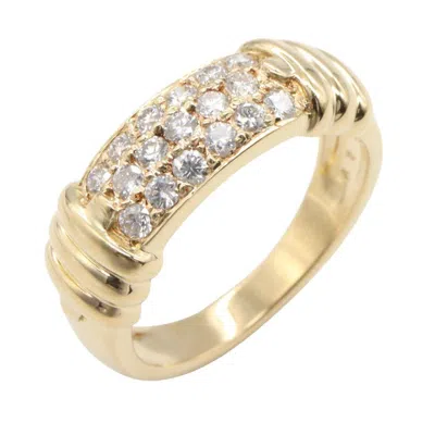Pre-owned Van Cleef & Arpels Clear Yellow Yellow Gold (18k) Band Ring () In Clear, Yellow