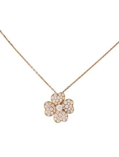 Pre-owned Van Cleef & Arpels Cosmos Clip Pendant Necklace In Multicolor