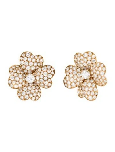 Pre-owned Van Cleef & Arpels Cosmos Clip-on Earrings In Multi