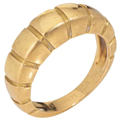 Pre-owned Van Cleef & Arpels Cube Ring Sz 5.75 Vintage 18k Yellow Gold Band Signed Jewelry