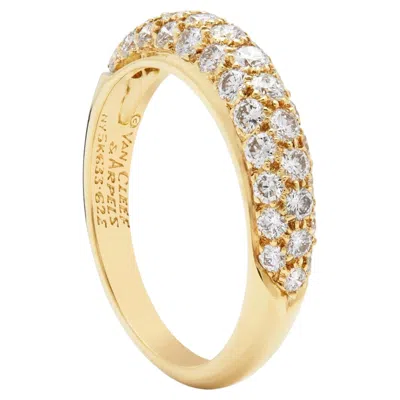 Pre-owned Van Cleef & Arpels Diamond 3 Row Bombe Ring In Multi