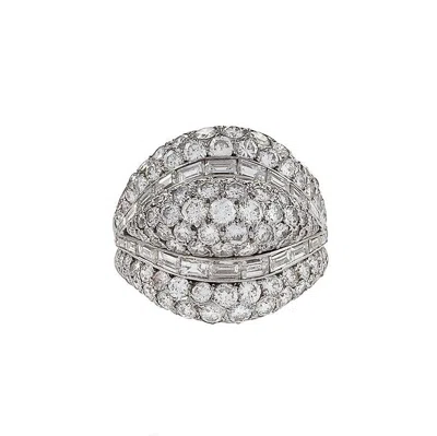 Pre-owned Van Cleef & Arpels Diamond Bombé Ring In Multi