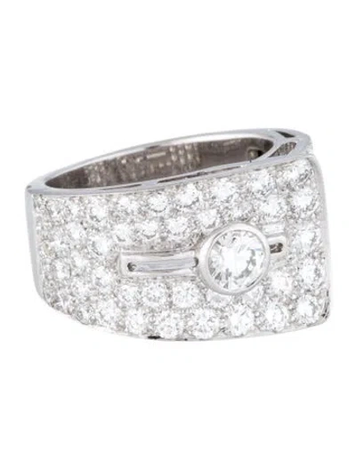 Pre-owned Van Cleef & Arpels Diamond Cocktail Ring In Multi