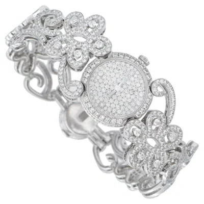 Pre-owned Van Cleef & Arpels Diamond "dentelle" Watch In Multi
