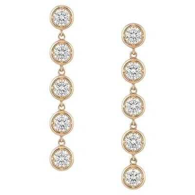 Pre-owned Van Cleef & Arpels Diamond Earrings In 18k Rose Gold 1.50 Carats In Red