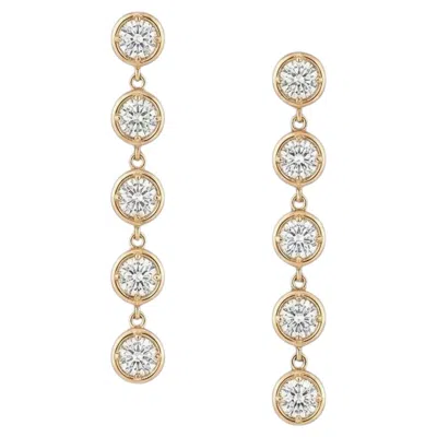 Pre-owned Van Cleef & Arpels Diamond Earrings In 18k Rose Gold 1.50 Carats In Red