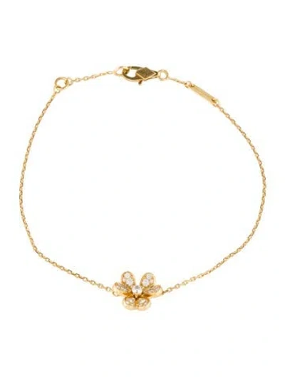 Pre-owned Van Cleef & Arpels Diamond Frivole Bracelet, Mini Model, 6.25" In Multi