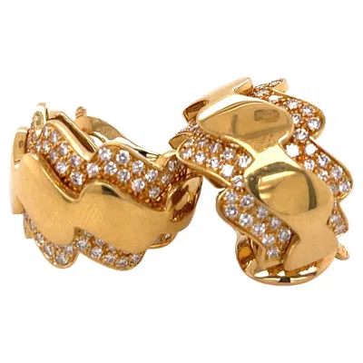 Pre-owned Van Cleef & Arpels Diamond Hoops In Multi