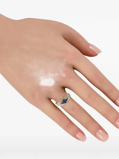 Pre-owned Van Cleef & Arpels Diamond Sapphire Ring In Gold