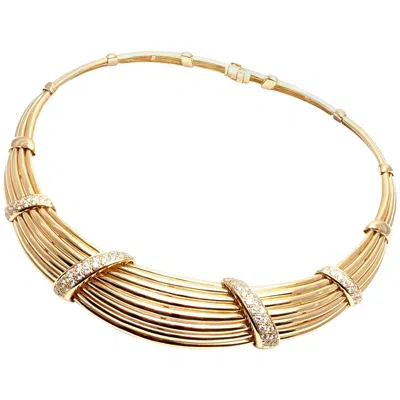 Pre-owned Van Cleef & Arpels Diamond Yellow Gold Choker Necklace