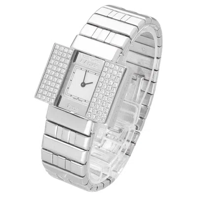 Pre-owned Van Cleef & Arpels Domino 39 Diamond Watch In 18k White Gold Quartz – 17cm