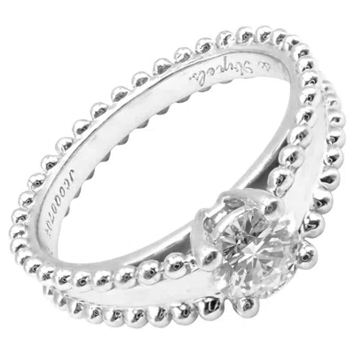 Pre-owned Van Cleef & Arpels Estelle Platinum Diamond Solitaire Ring In Multiple