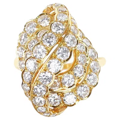 Pre-owned Van Cleef & Arpels French  Diamond Cocktail Ring, 18k In Multi