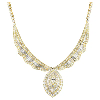 Pre-owned Van Cleef & Arpels French  Marquise Center Diamond Necklace In Multi
