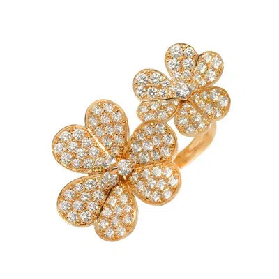 Pre-owned Van Cleef & Arpels Frivole Band Ring () In Pink