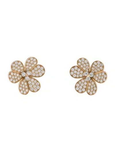 Pre-owned Van Cleef & Arpels Frivole Earrings, Large Model In Multicolor