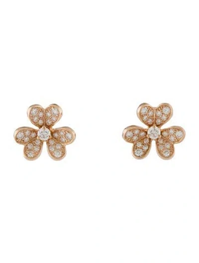 Pre-owned Van Cleef & Arpels Frivole Earrings, Mini Model In Multi