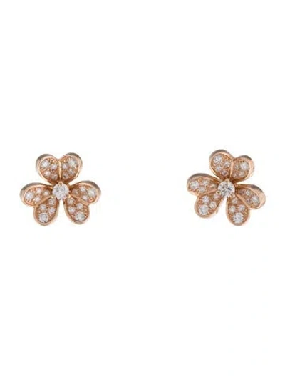Pre-owned Van Cleef & Arpels Frivole Earrings, Mini Model In Multi