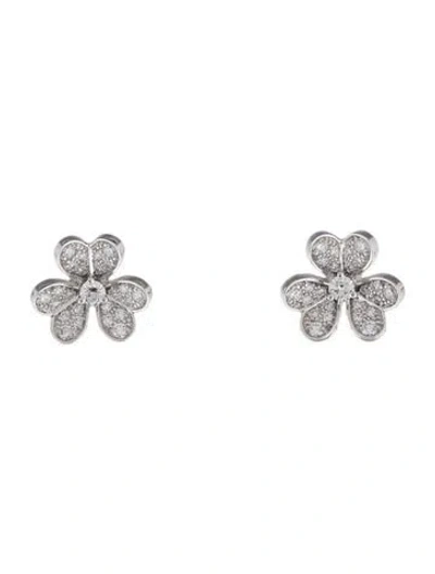 Pre-owned Van Cleef & Arpels Frivole Earrings, Mini Model In Multi