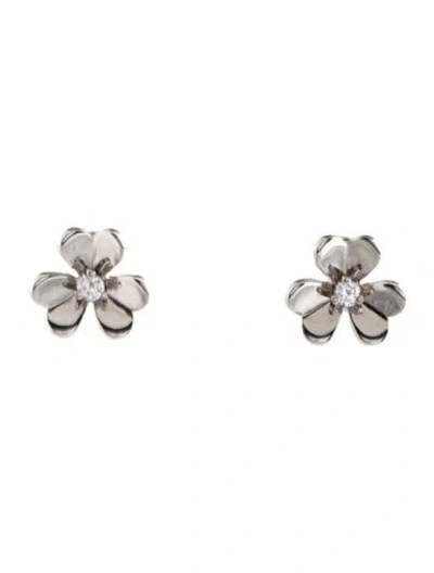 Pre-owned Van Cleef & Arpels Frivole Earrings, Mini Model In Multi