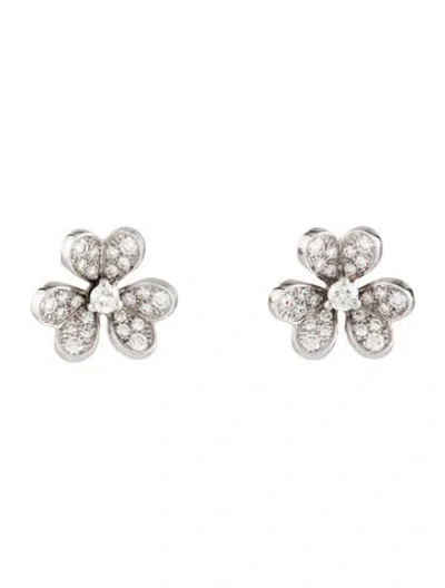 Pre-owned Van Cleef & Arpels Frivole Earrings, Mini Model In Multicolor