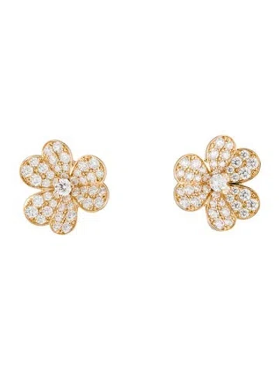Pre-owned Van Cleef & Arpels Frivole Earrings, Small Model In Multi