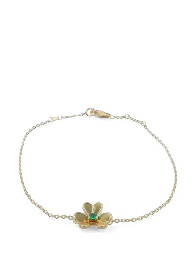 Pre-owned Van Cleef & Arpels Frivole Emerald Bracelet In Gold
