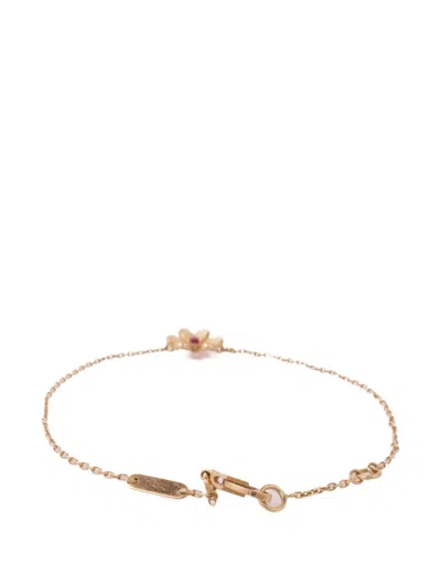 Pre-owned Van Cleef & Arpels Frivole Mini Dia Ruby Bracelet In Pink