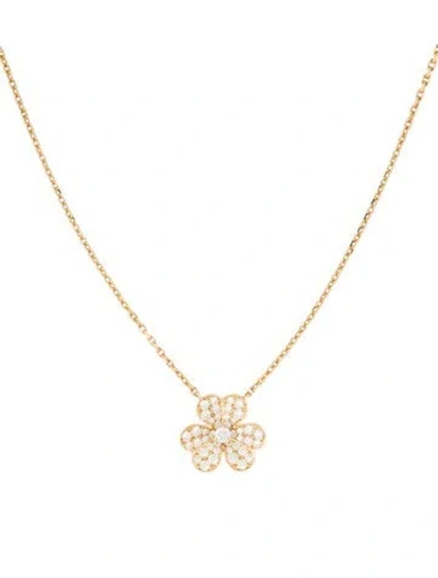 Pre-owned Van Cleef & Arpels Frivole Pendant Necklace, Small Model In Multi